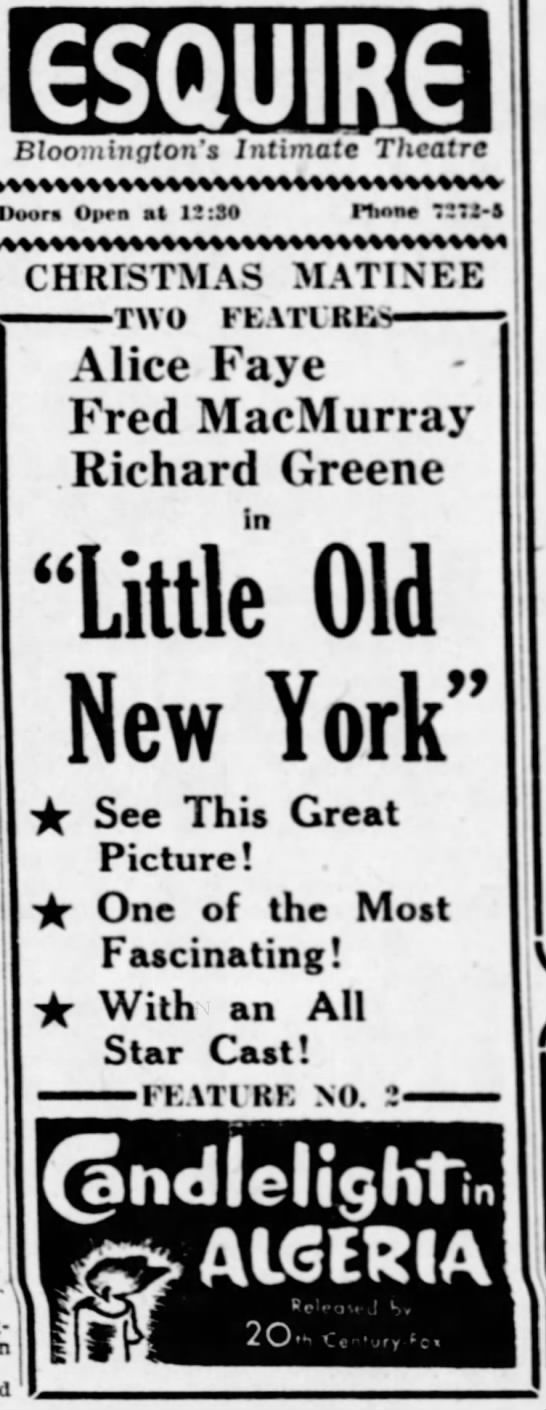 Christmas Matinee: Two Features